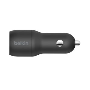 Adaptador de Corriente Belkin Dual Para el Coche Negro