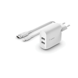 Adaptador de Corriente Belkin 2 USB WCD001vf1MWH