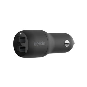 Adaptador de Corriente Belkin Dual Para el Coche Negro