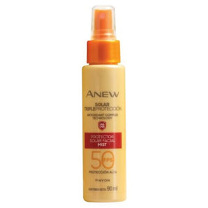 Protector Solar para Rostro Avon Anew Spray FPS 50 con Acido Hialuronico 90ml 1044221